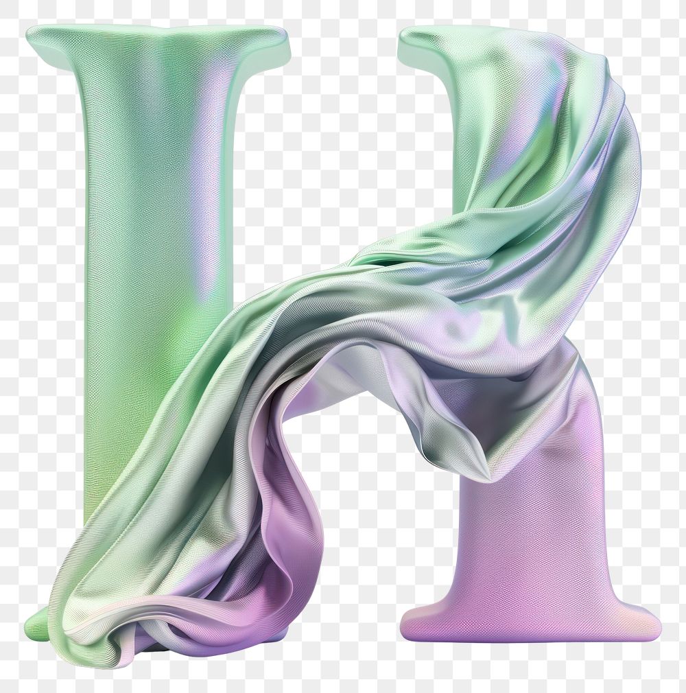 PNG  Letter H abstract purple green.