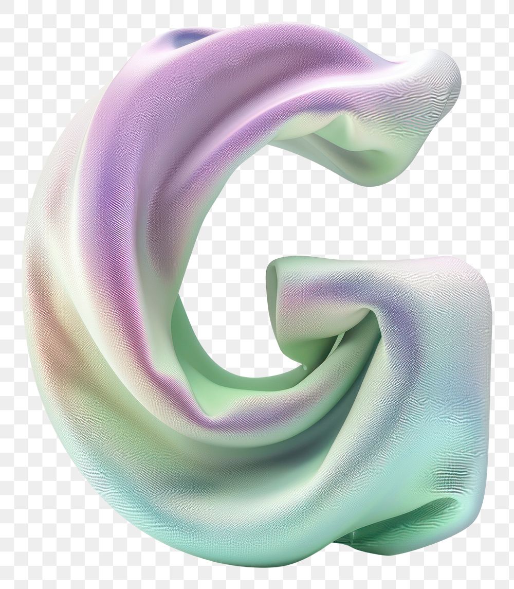 PNG  Letter G abstract purple shape.