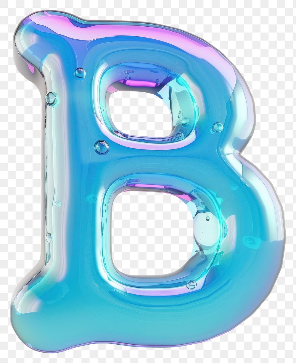 PNG Letter B number symbol blue.