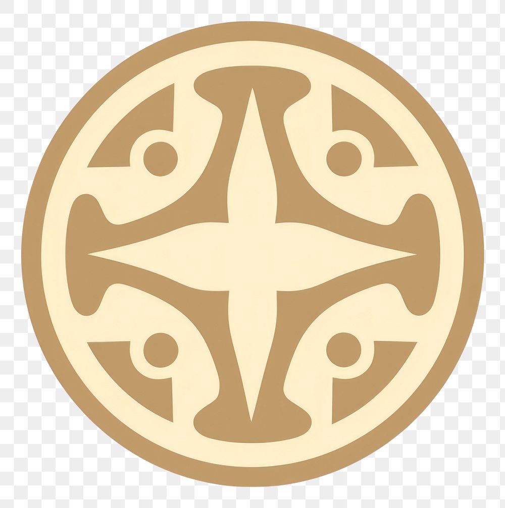 PNG  Coin divider ornament symbol logo trademark.