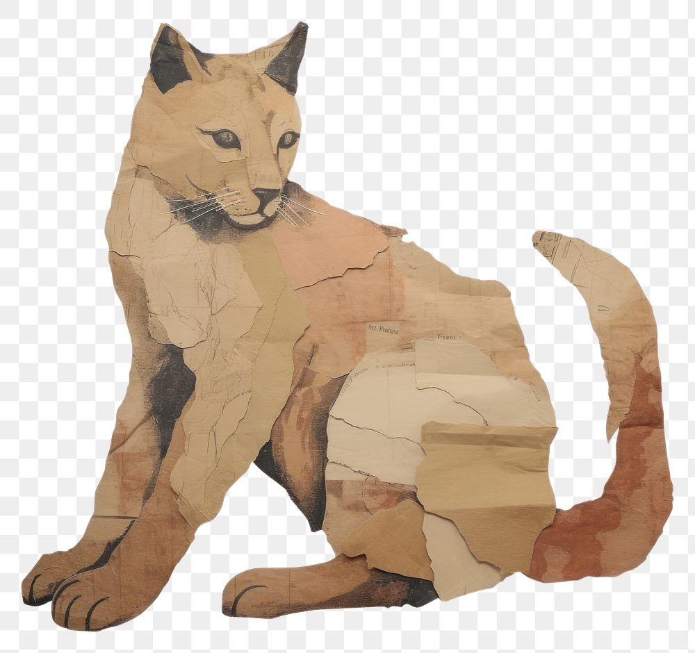 PNG Cat ripped paper animal mammal pet.