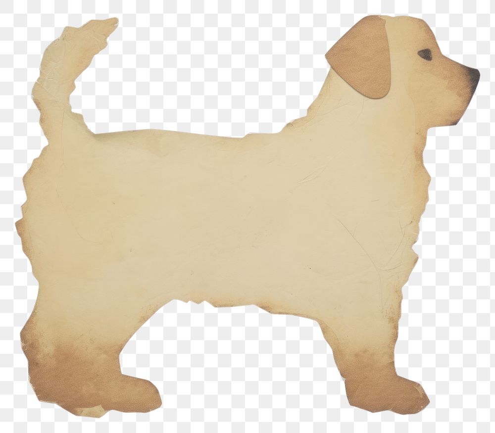 PNG Dog shape ripped paper animal mammal pet.