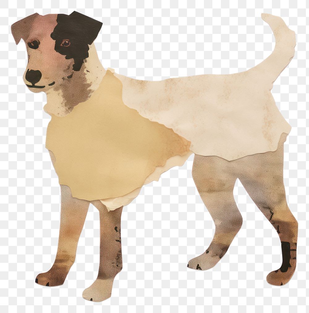 PNG Dog shape ripped paper terrier animal mammal.