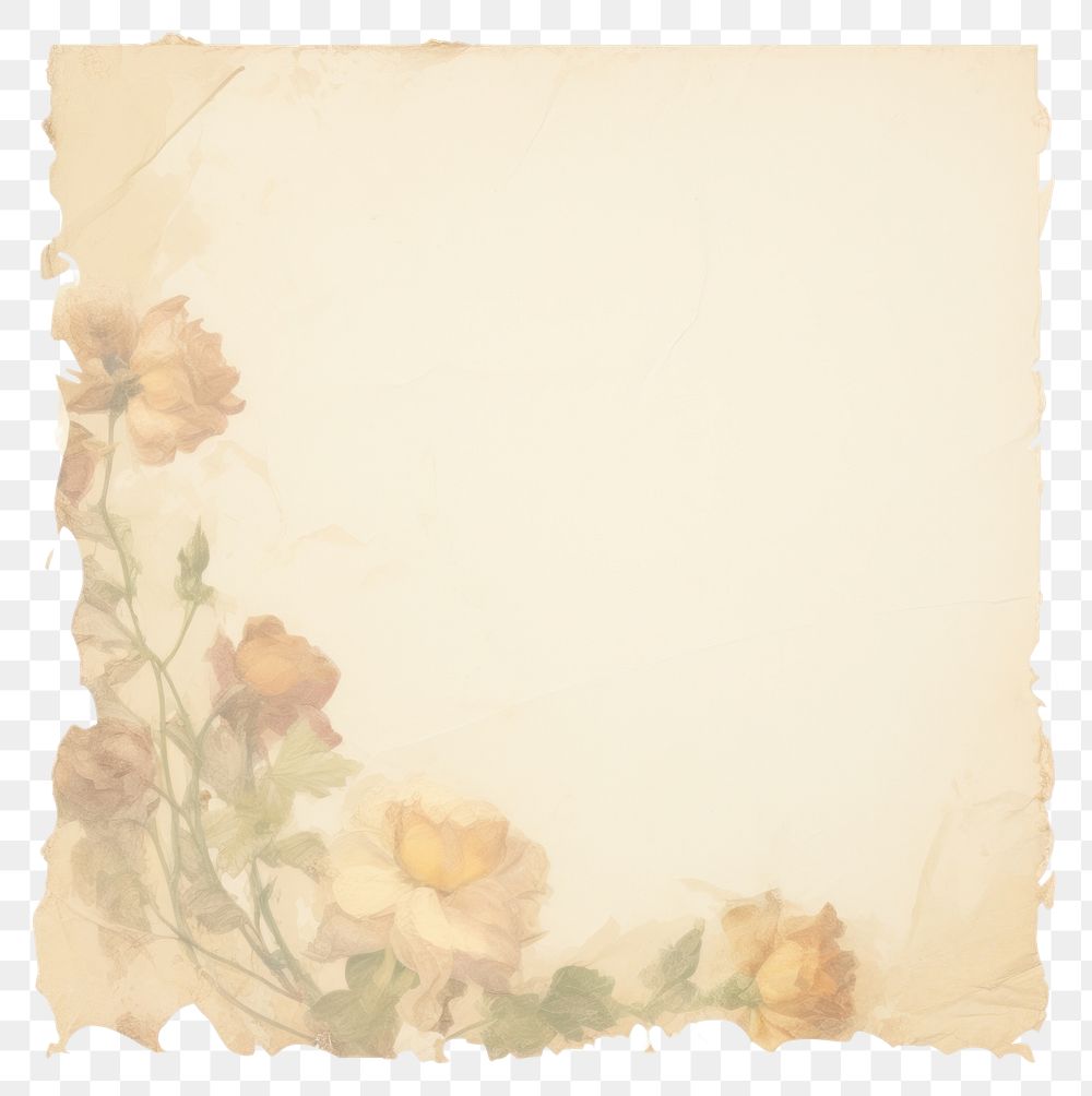 PNG Floral ripped paper backgrounds pattern text.