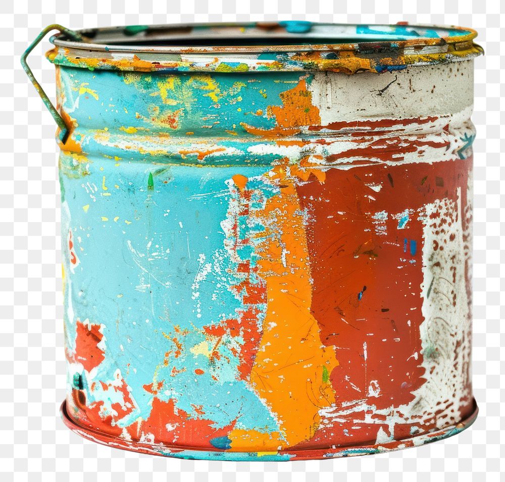PNG Paint can bucket paint white background.