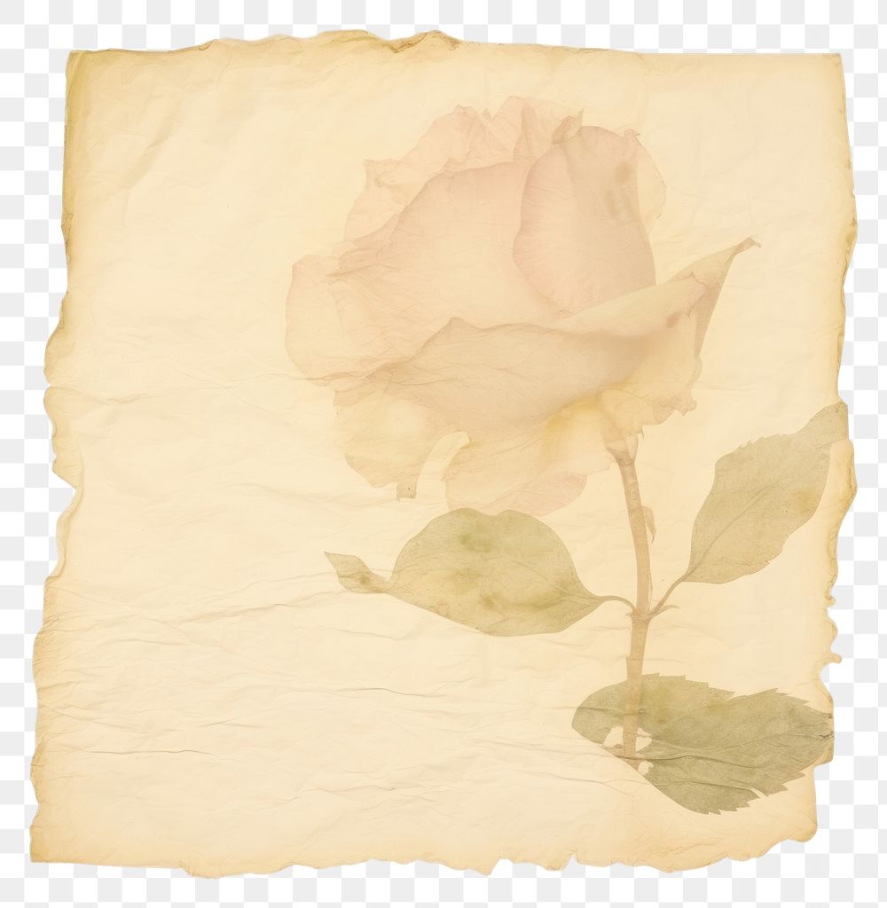 PNG Plant ripped paper backgrounds flower rose.