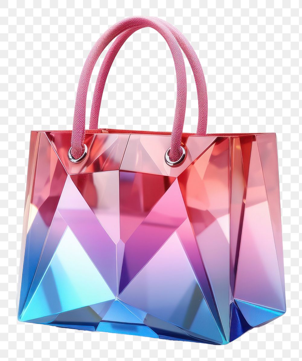 PNG  Shopping bag gemstone handbag crystal.