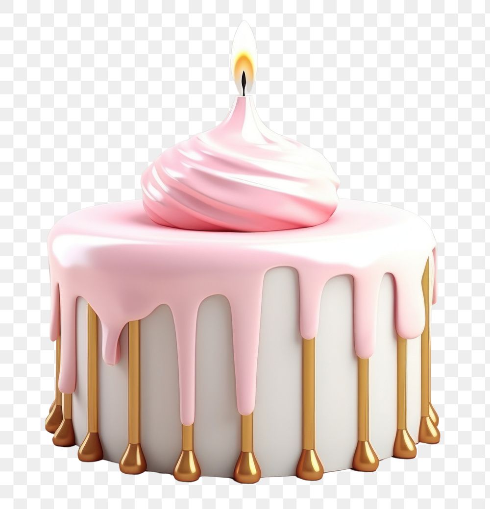 PNG 3D illustrationbirthday cake dessert cupcake icing.