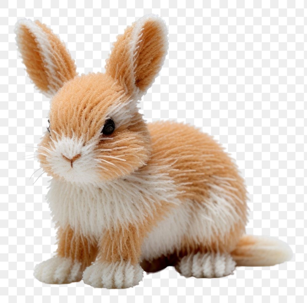 PNG 3D pixel art of a bunny animal mammal pet.