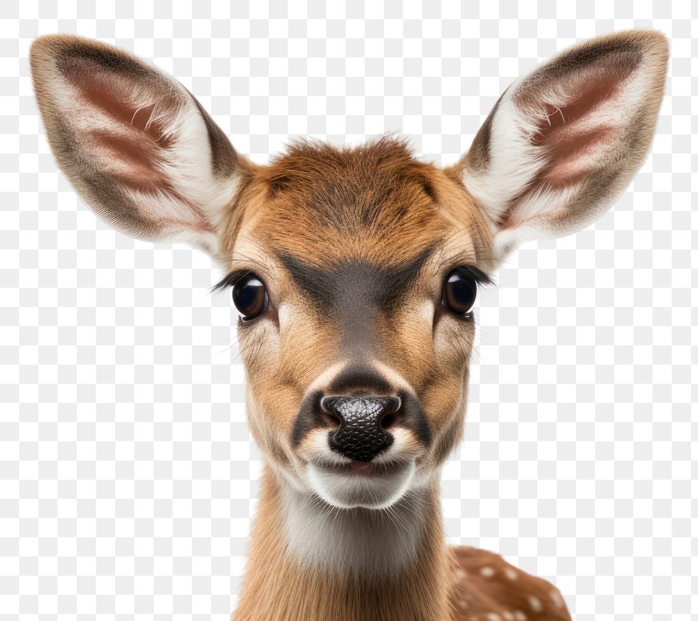 PNG Deer looking confused wildlife animal mammal.