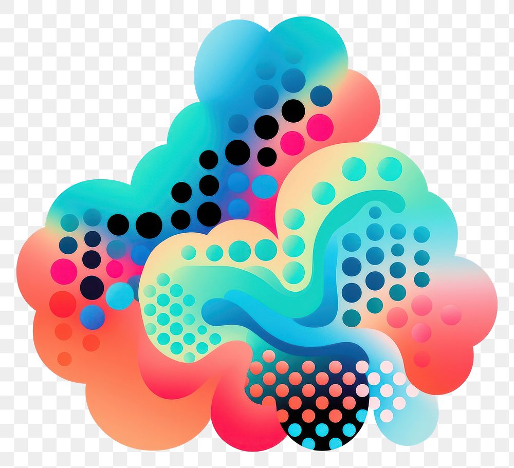 PNG Cloud abstract graphics pattern.