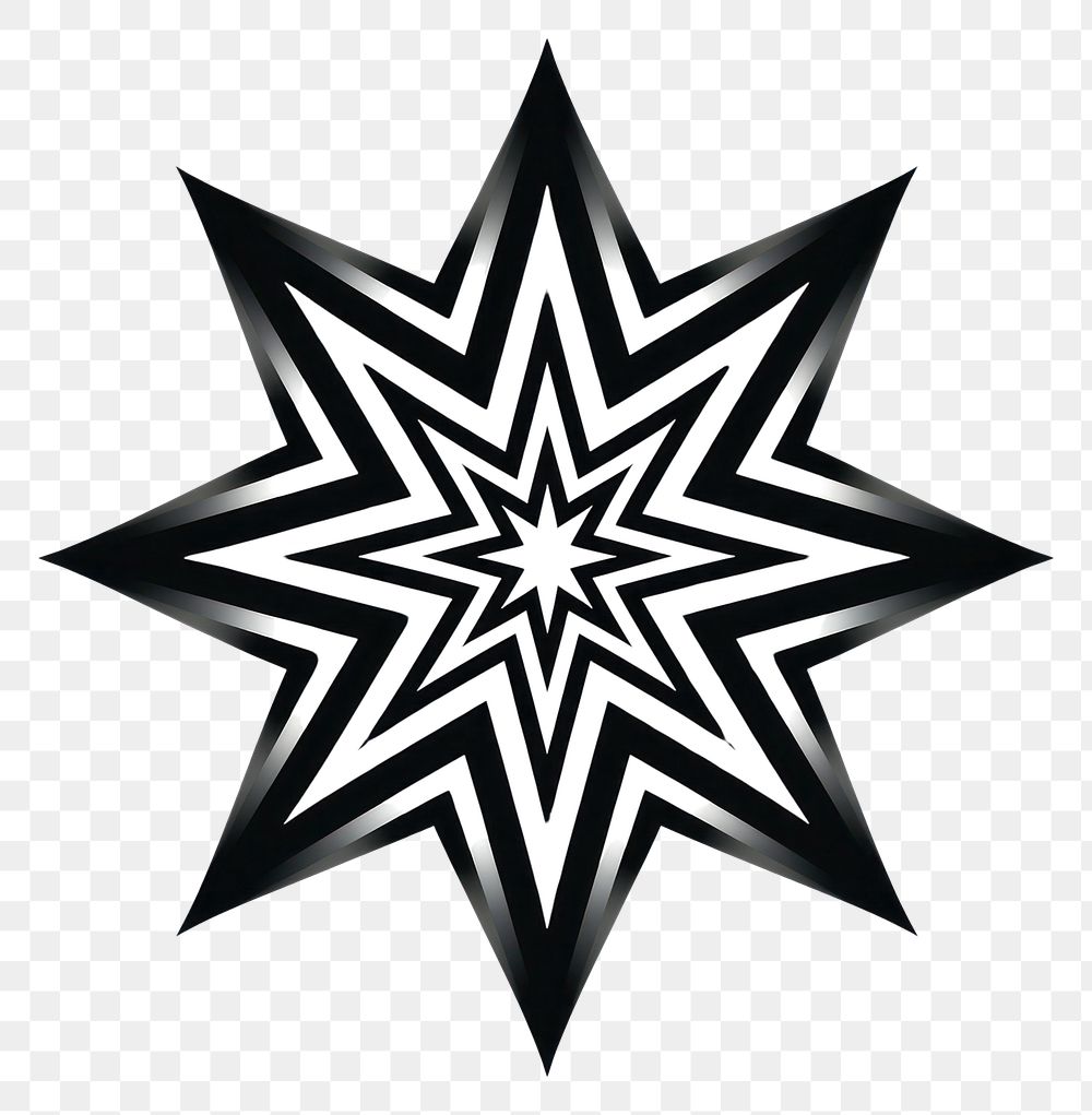 PNG Star symbol white black.