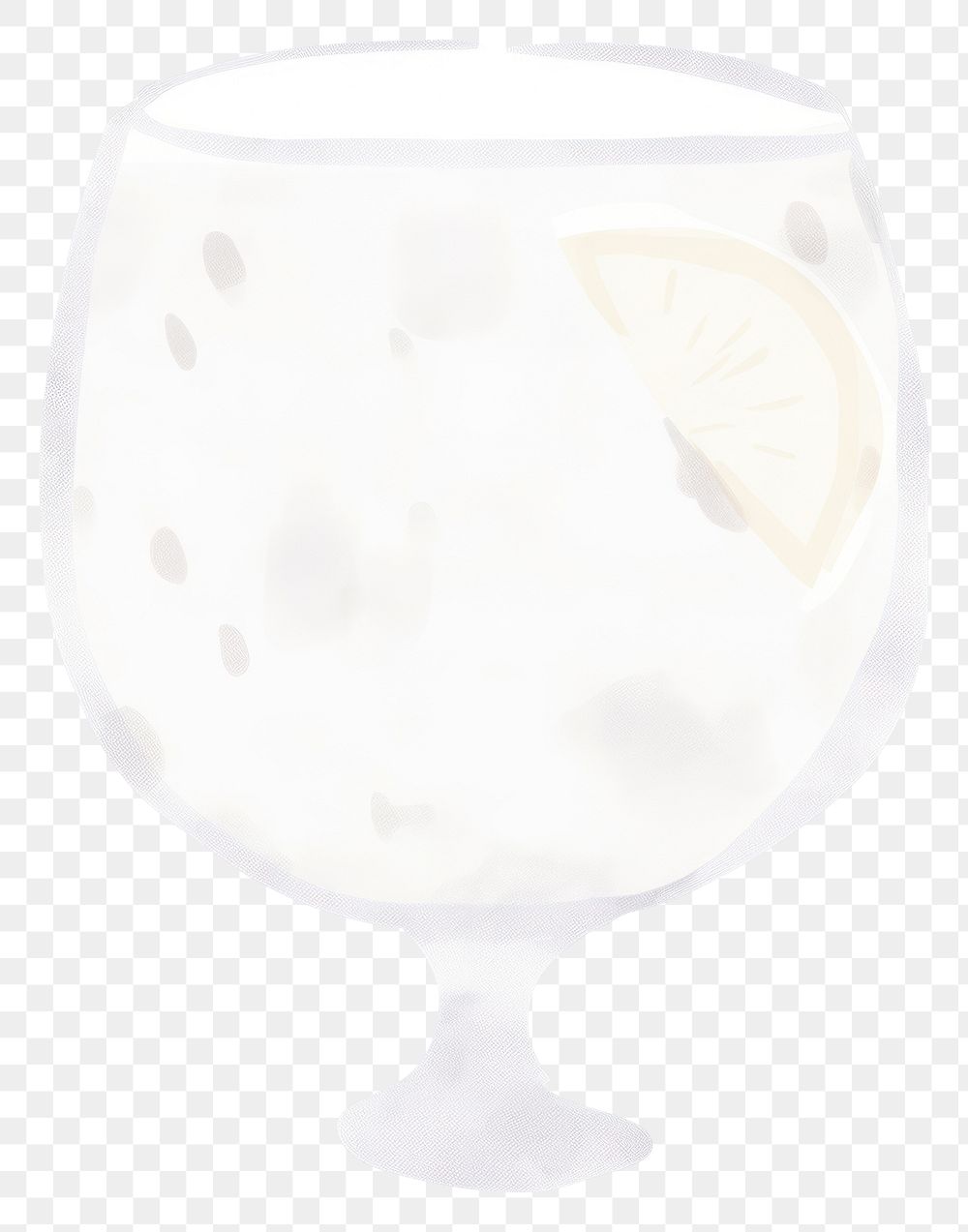 PNG Hand drawn a gin in kid illustration book style drink glass white background.
