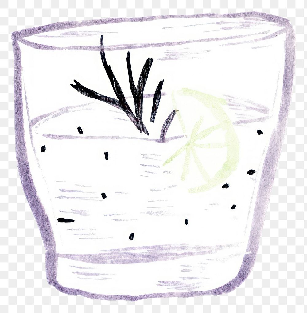 PNG Hand drawn a gin in kid illustration book style drawing sketch white background.
