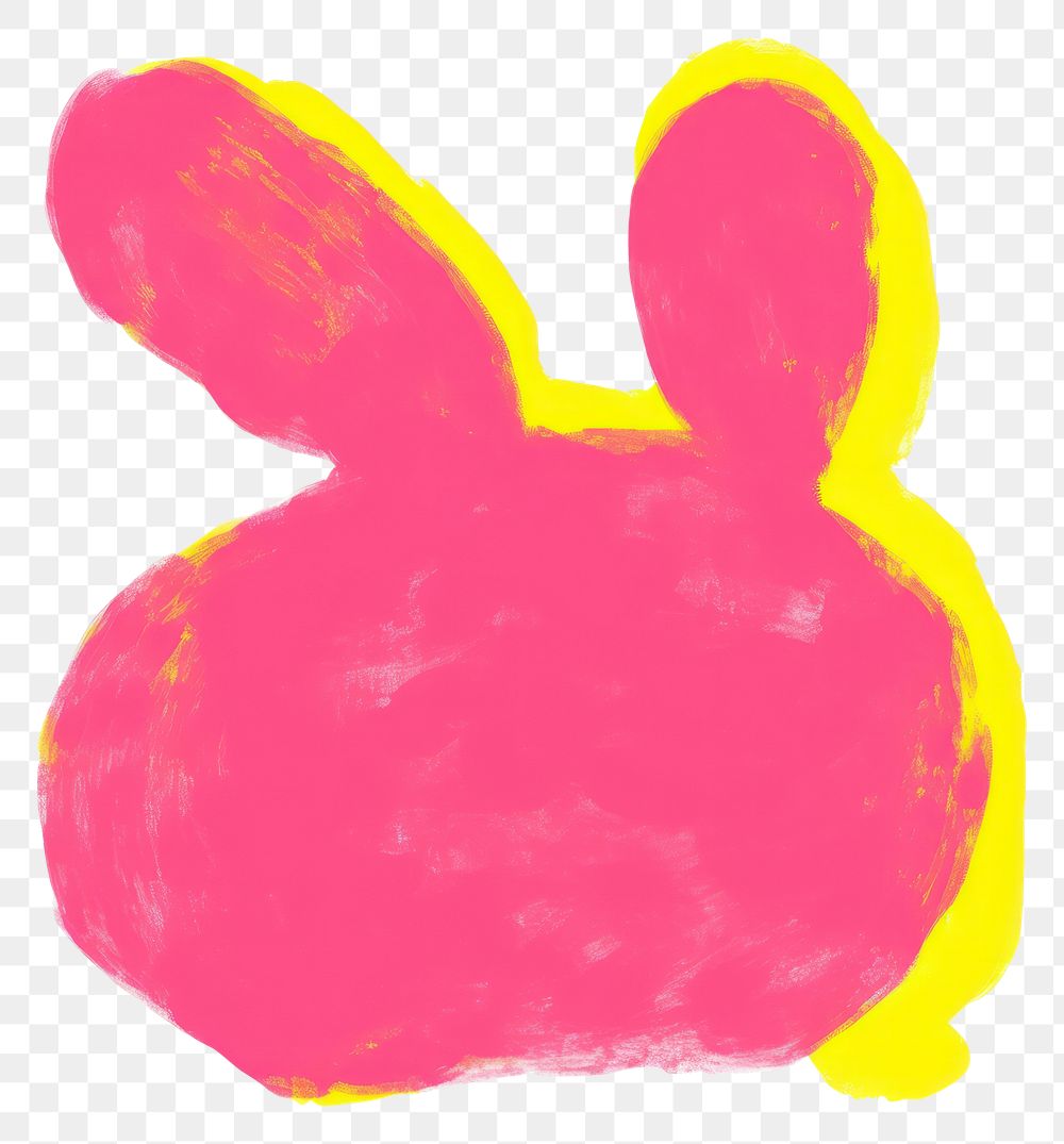 PNG Hand drawn bunny vibrant colors white background representation creativity.