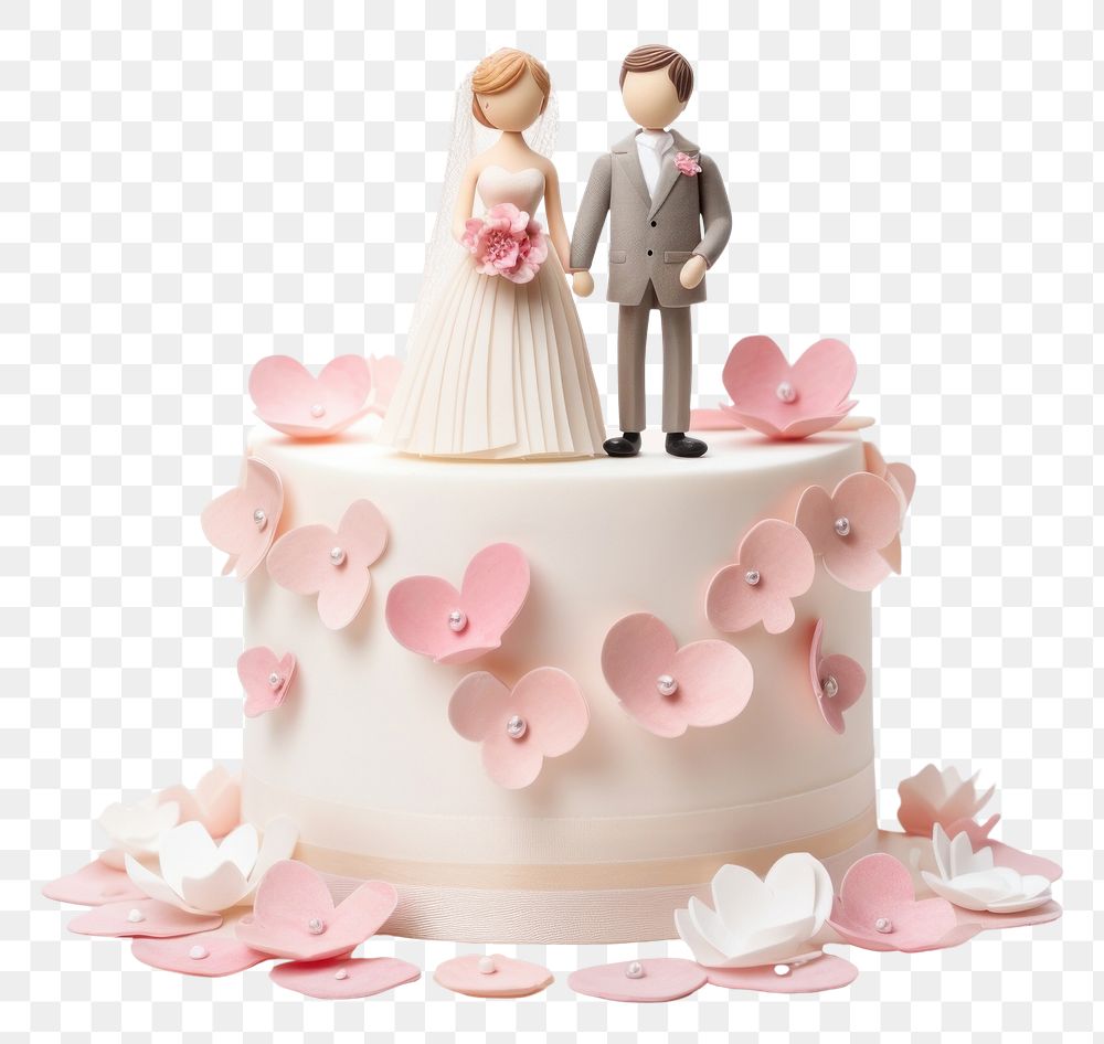 PNG Wedding cake figurine dessert.