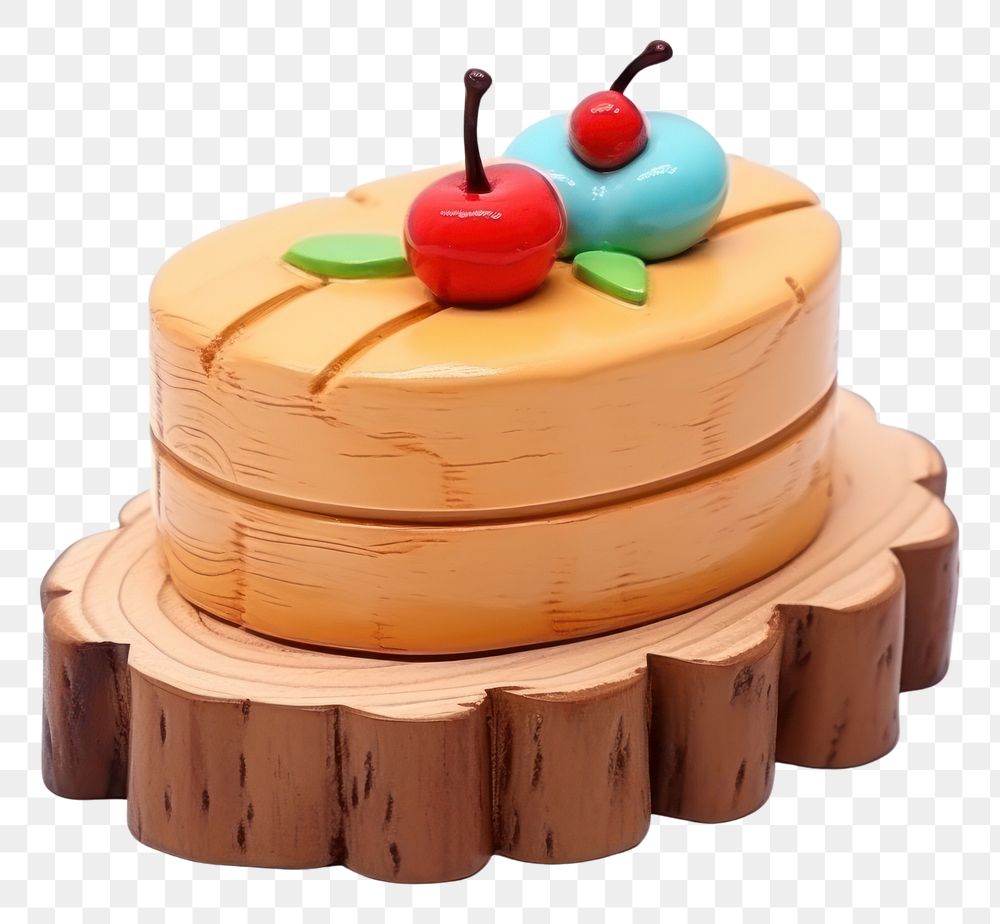 PNG Wooden cute toy cake dessert food wood.