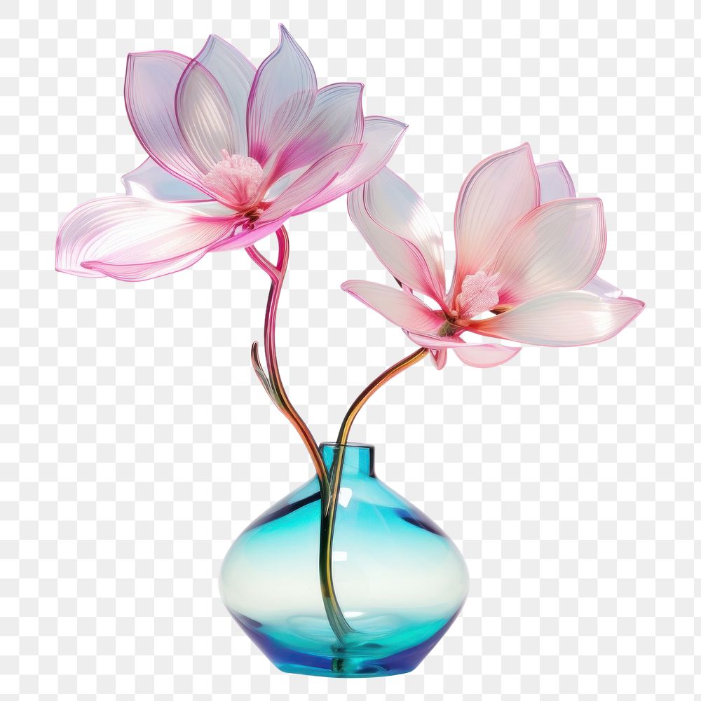 PNG Blossom flower plant vase.