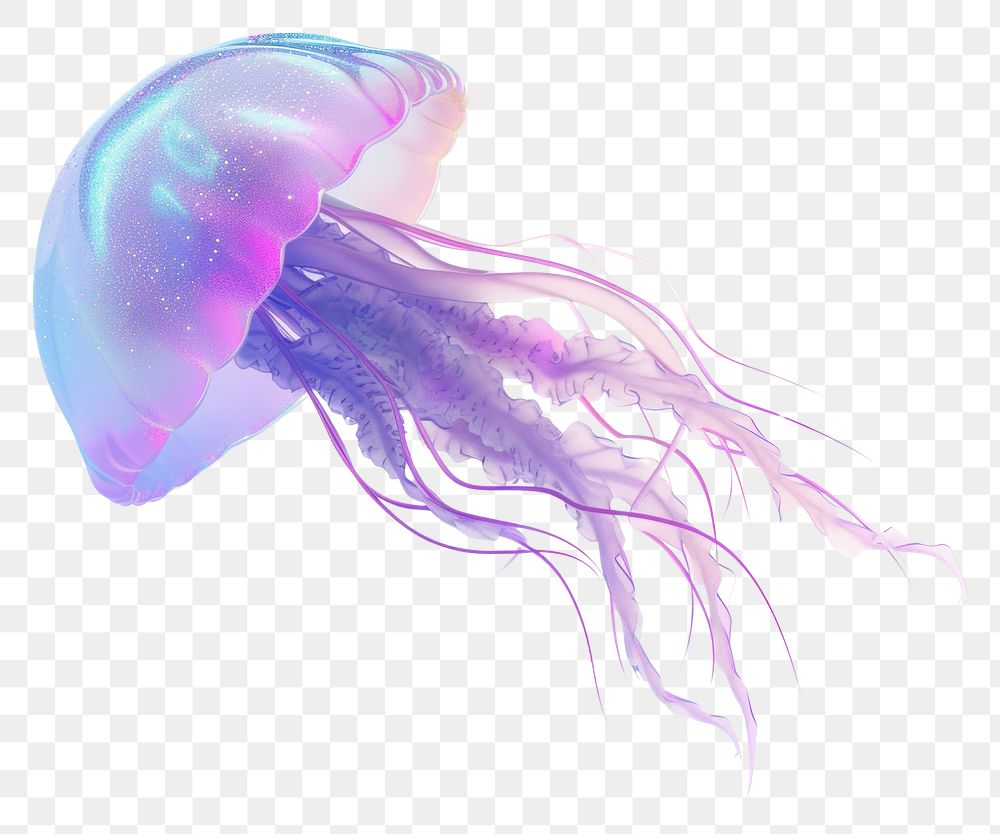 PNG Simple cute jellyfish animal white background invertebrate.