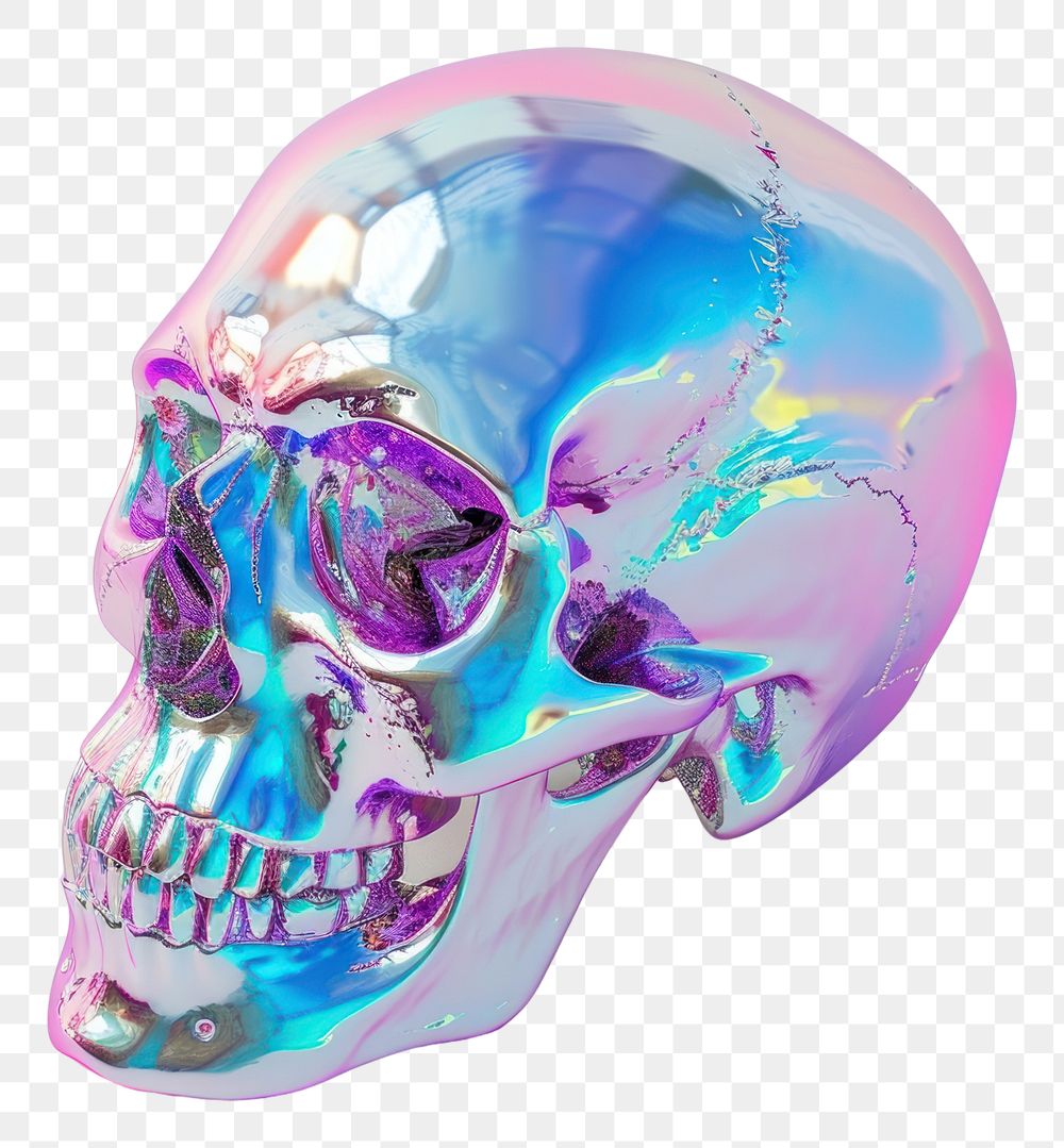 PNG Simple skull jewelry purple art.