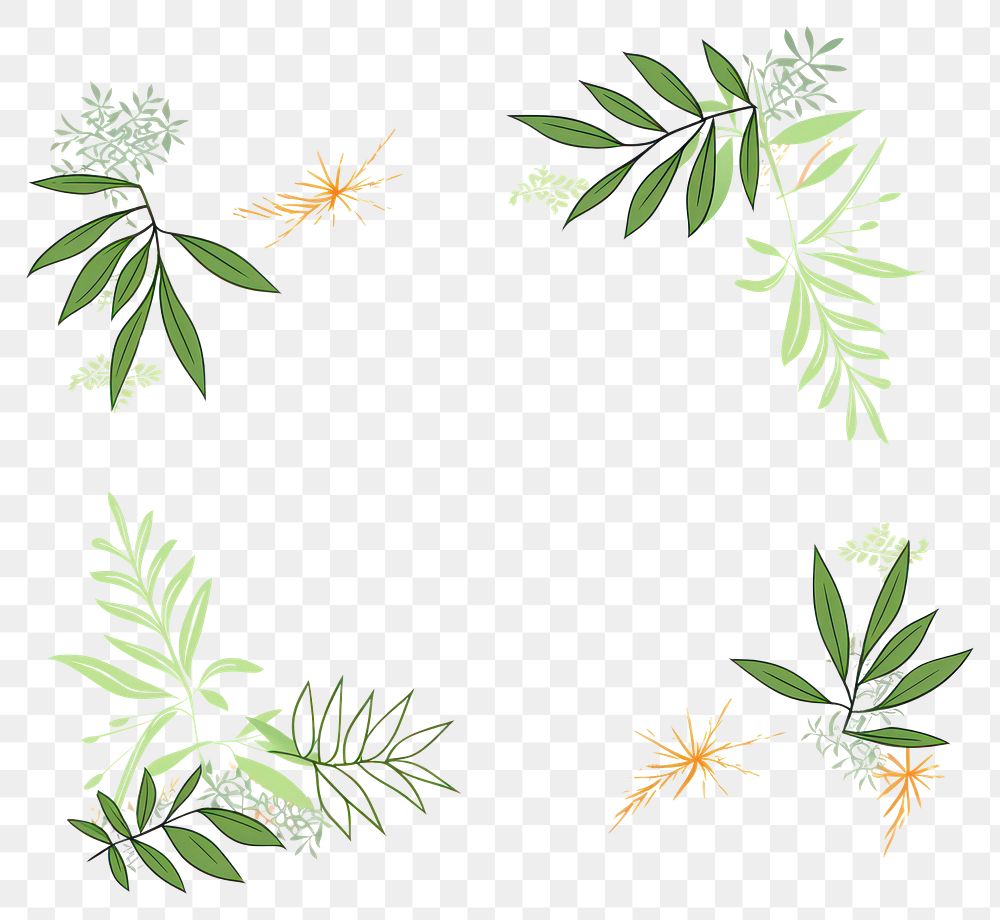 PNG Cannabid leaves cannabis pattern drawing.