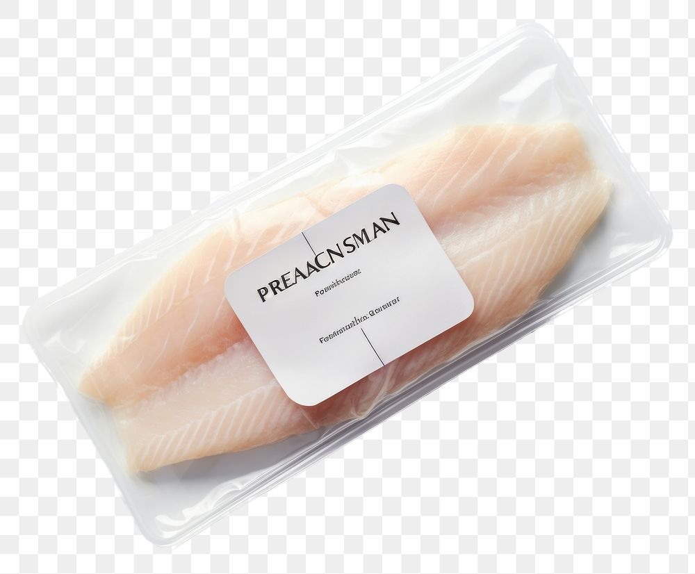 PNG Seafood text freshness label.