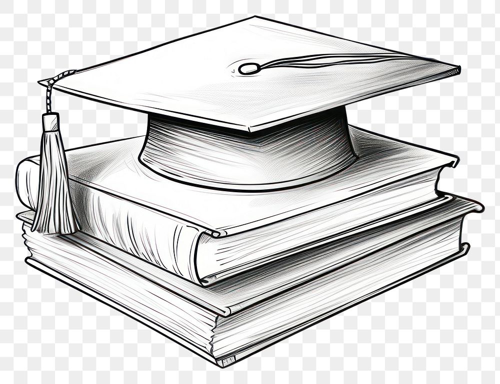 PNGGraduate cap and diploma graduation drawing sketch.