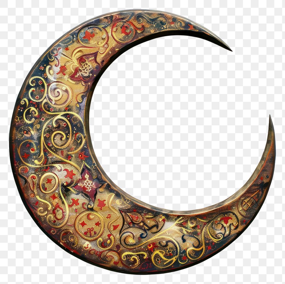 PNG Ottoman painting of crescent moon art accessories astronomy.