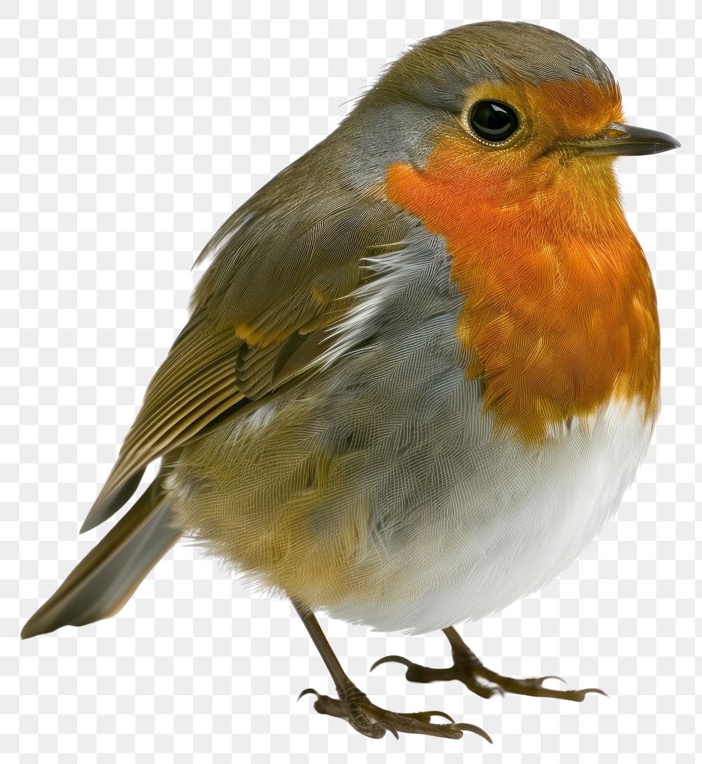 PNG Fat Robin bird robin animal white background.