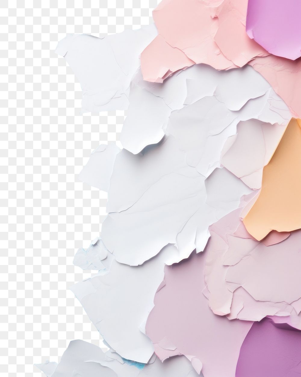 PNG Pastel colors border paper with ripped backgrounds petal abstract.