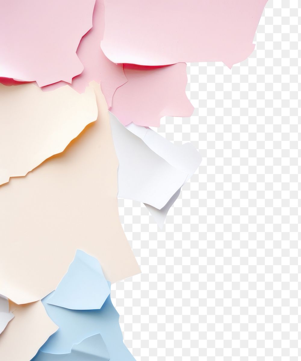 PNG Pastel colors border paper with ripped backgrounds petal abstract.