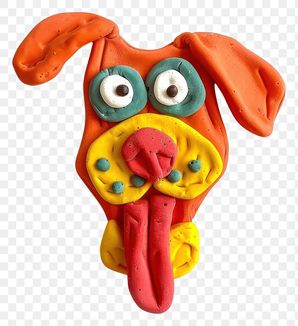 PNG Dog with tongue toy white background anthropomorphic.