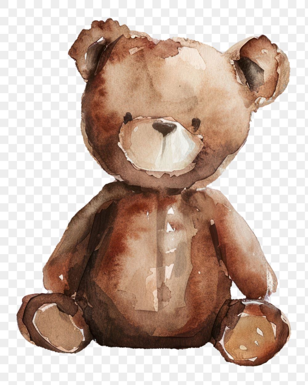 PNG Dark brown teddy bear toy representation creativity.