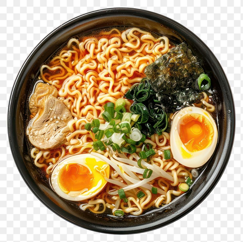 PNG Japanese miso ramen food meal soup.