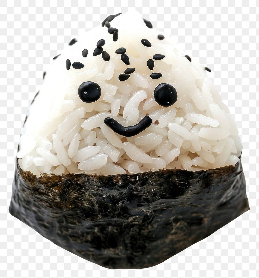 PNG Onigiri cute sushi food rice.