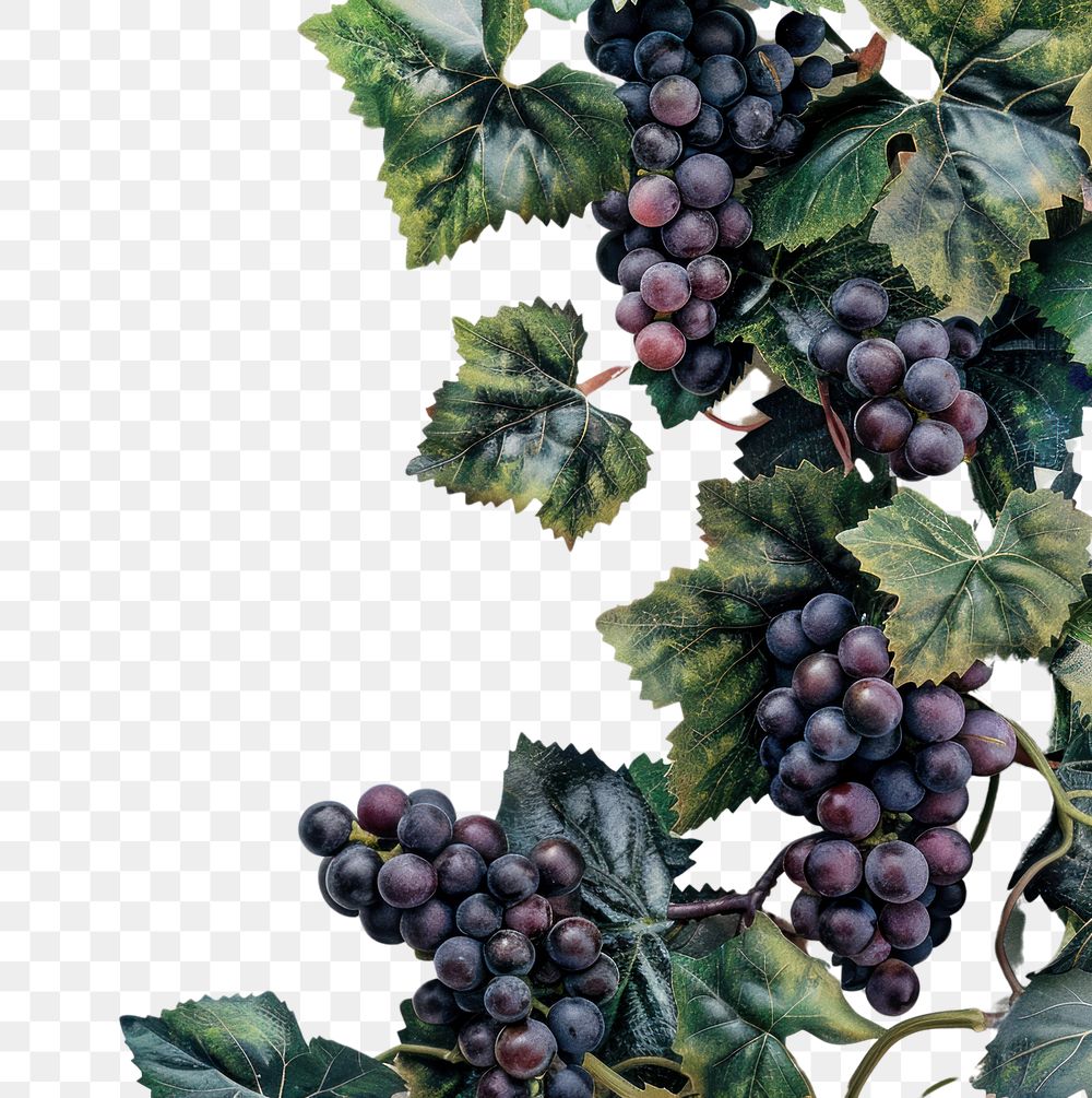 PNG Photo of a grapes vine backgrounds fruit.