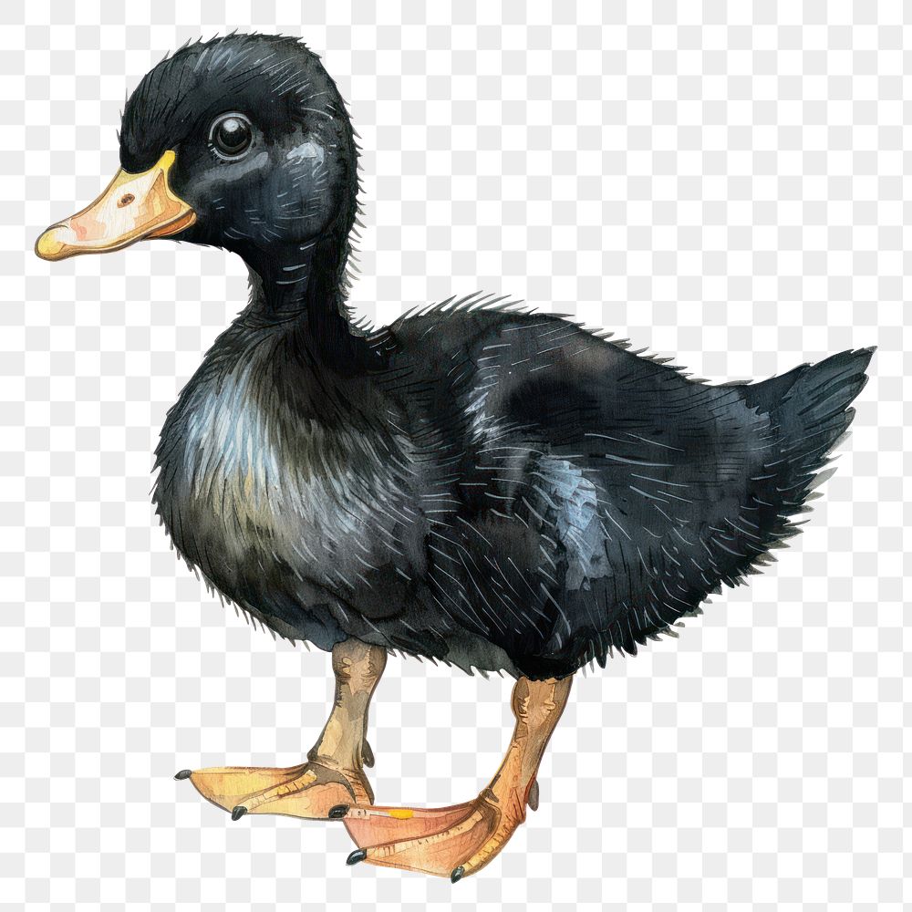 PNG Duckling animal black bird.