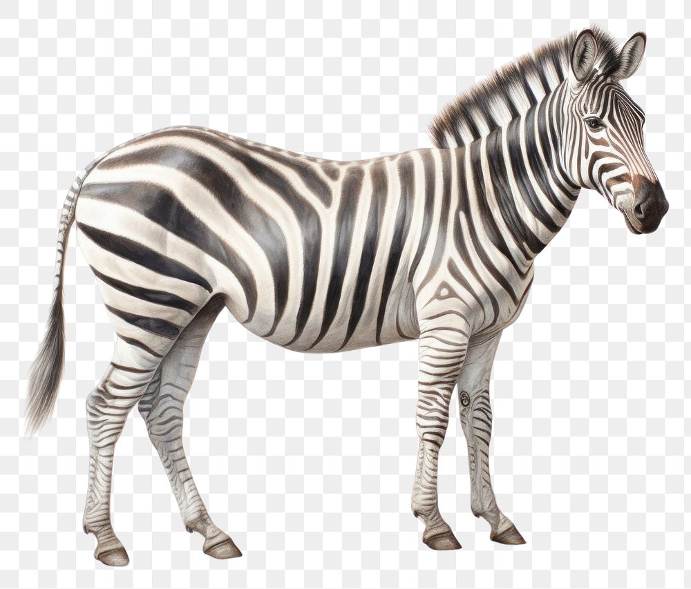 PNG A zebra full body wildlife animal mammal.