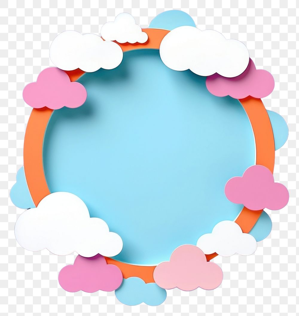 PNG Cloud circle border photography pattern balloon.