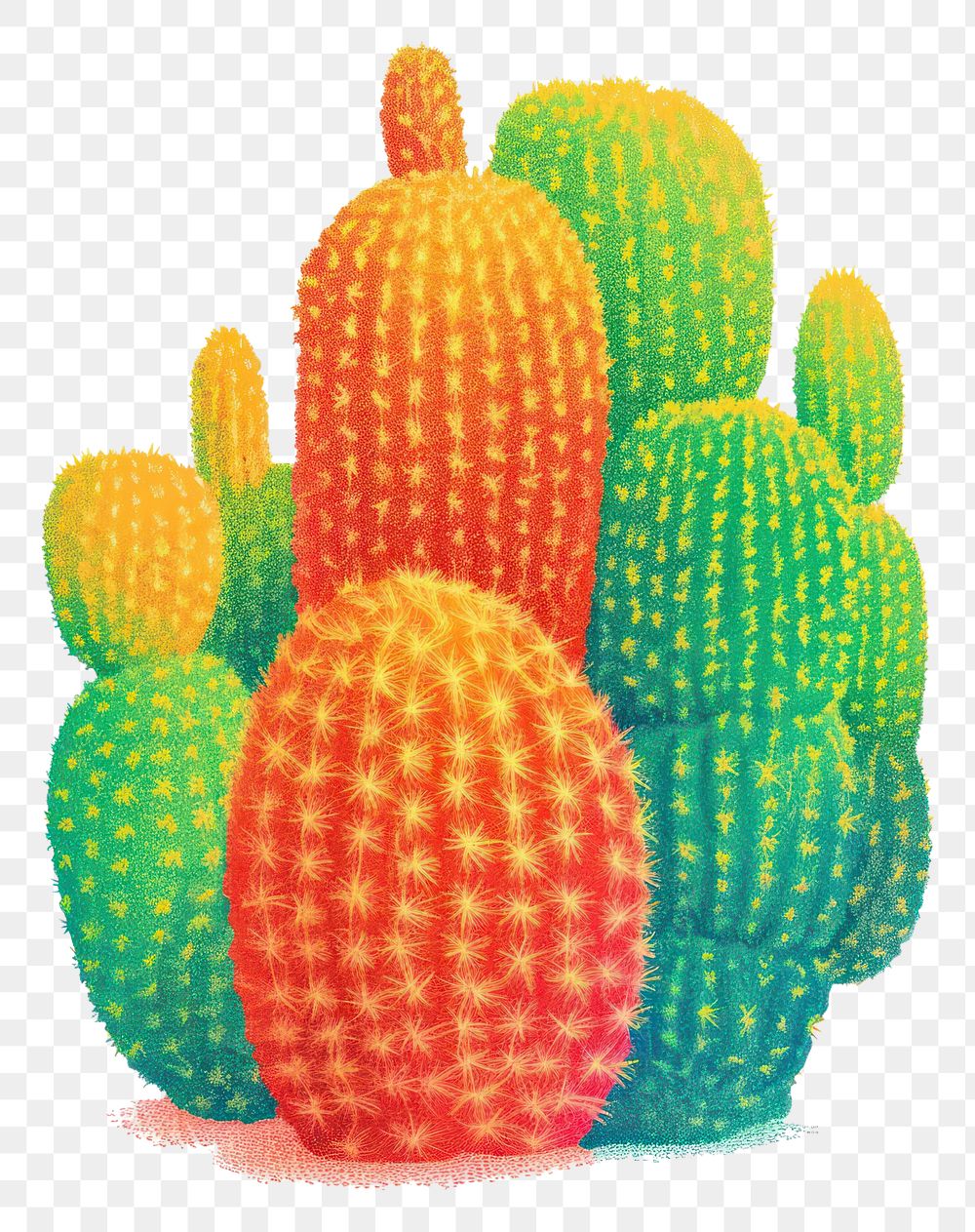 PNG Cactus plant creativity pattern.