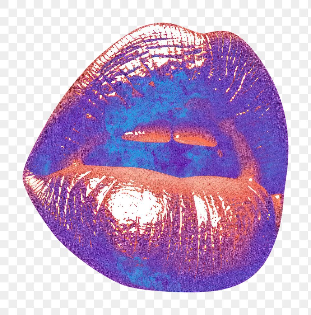 PNG Lavender Risograph style lipstick white background cosmetics