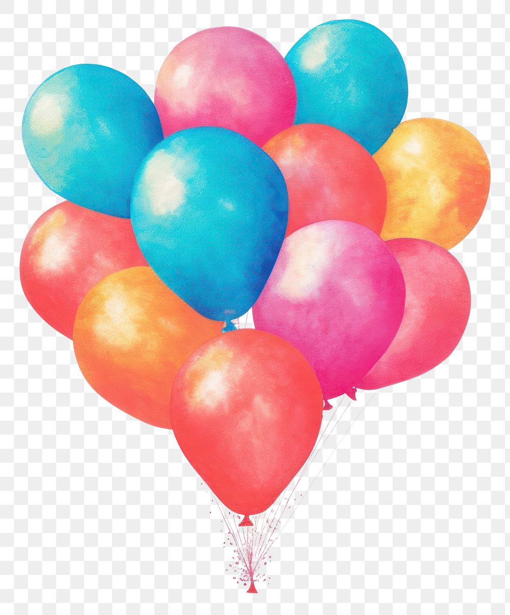 PNG Balloon anniversary celebration variation.