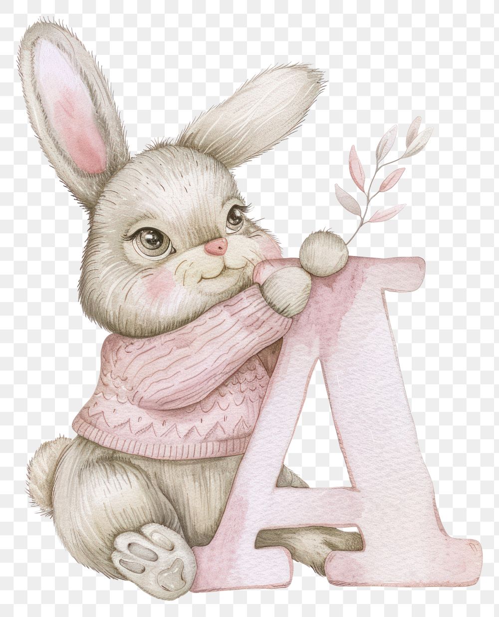PNG Bunny alphabet A drawing mammal sketch.