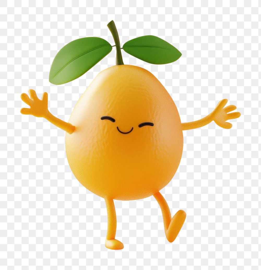 PNG Apricot character cartoon fruit plant.