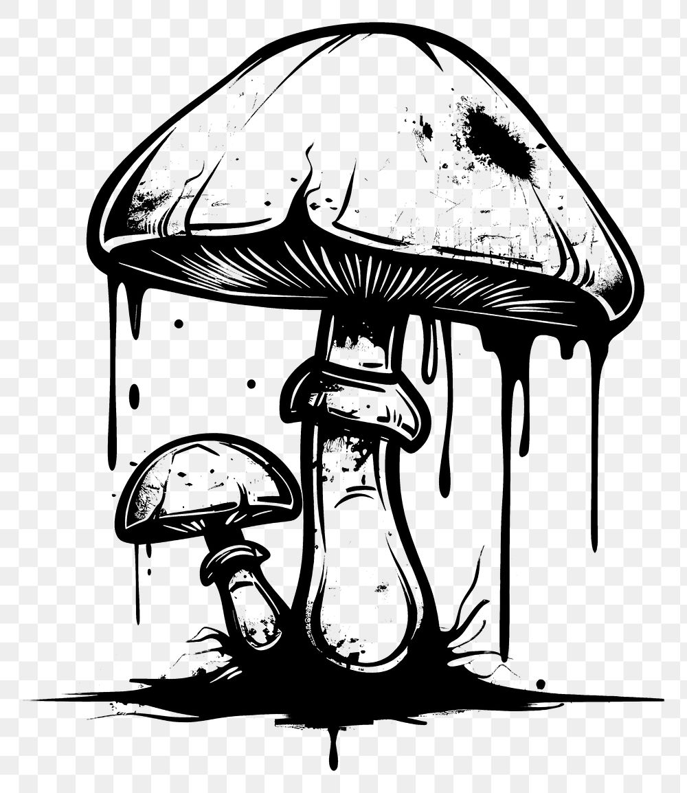 PNG Graffiti mushroom drawing fungus agaric.