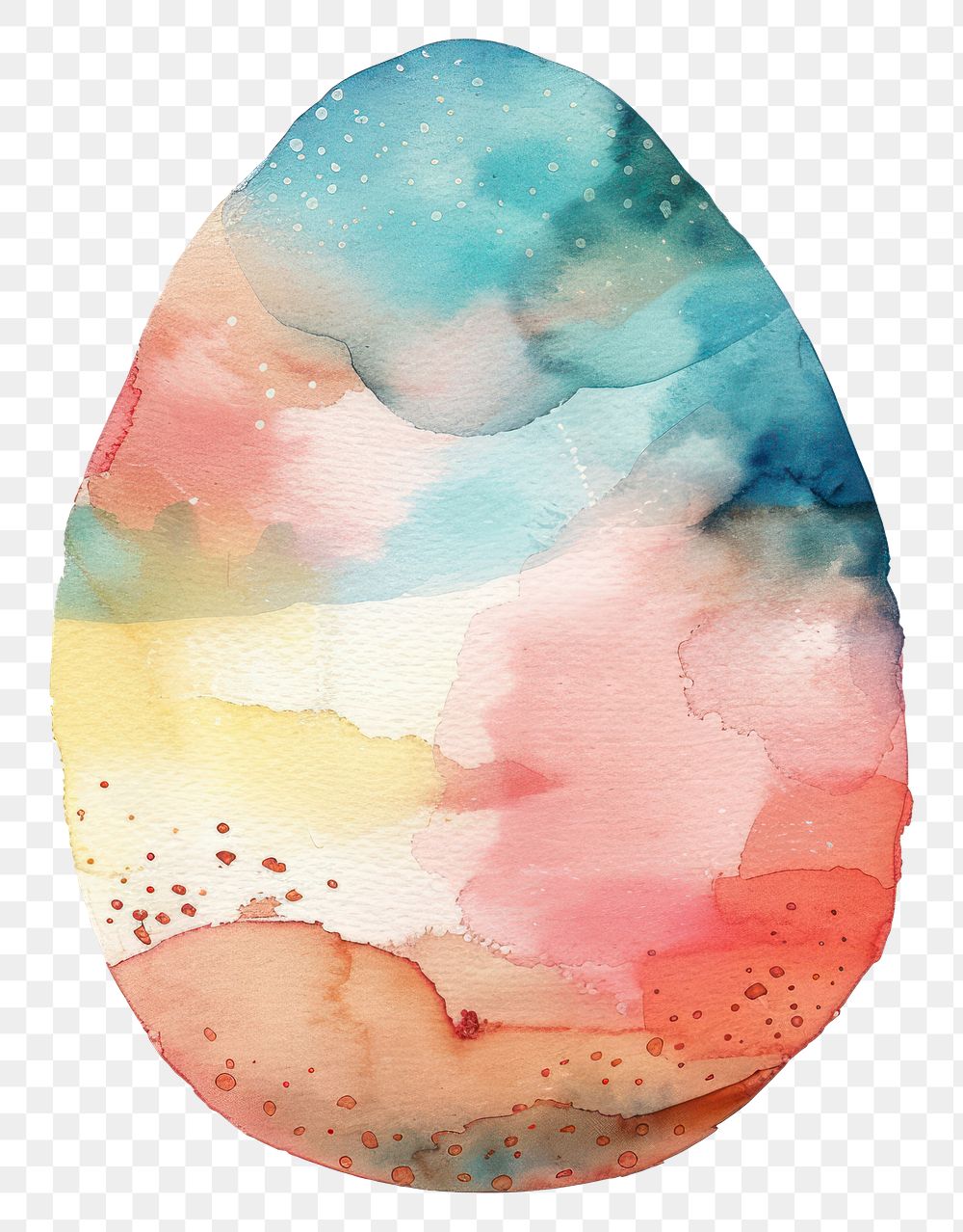 PNG Cute Easter egg watercolor easter white background accessories.