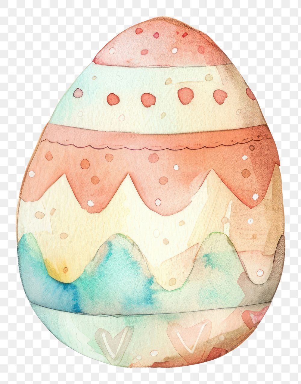 PNG Watercolor easter egg white background celebration creativity