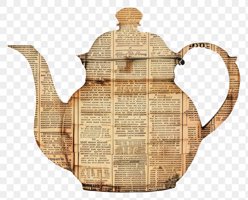 PNG Ephemera paper tea kettle teapot art architecture