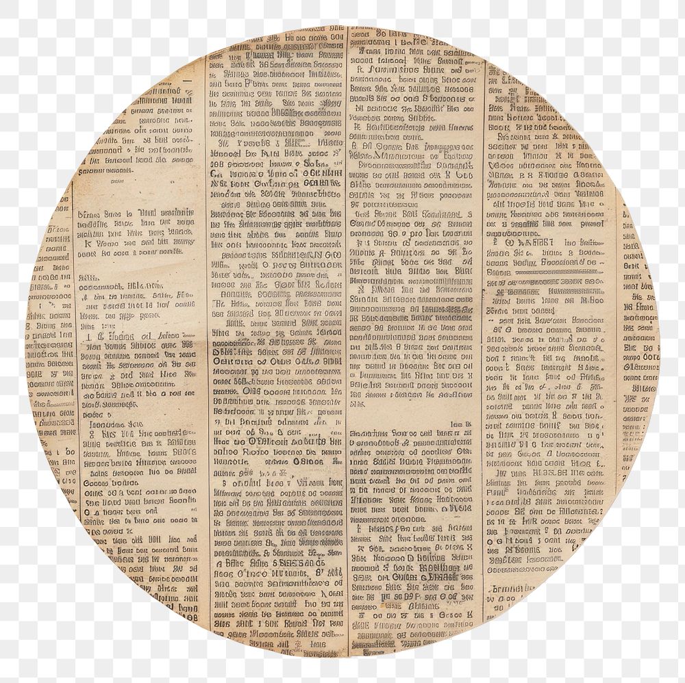 PNG Ephemera paper Circle newspaper circle page.
