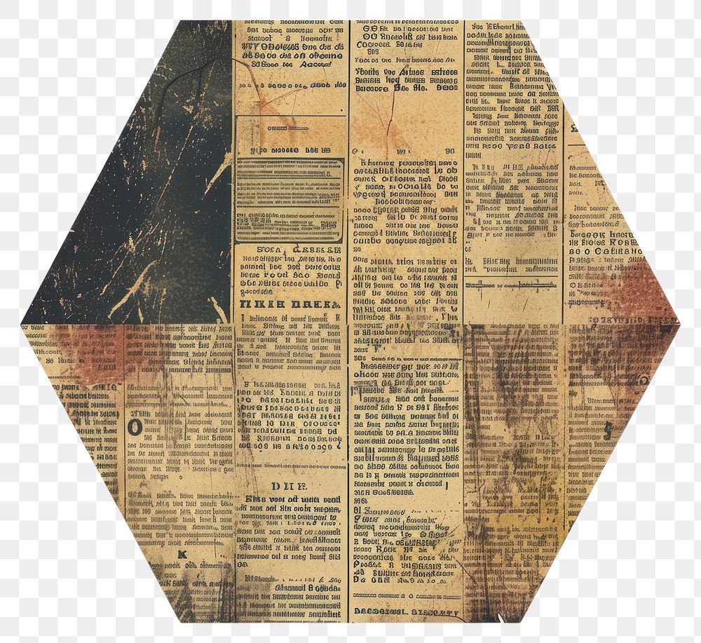 PNG Ephemera paper Hexagon art backgrounds text.